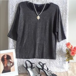 Black glitter blouse